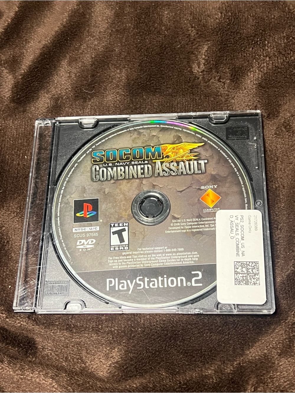 Sony PlayStation 2 SOCOM: Combined Assault - Black and Gray Disc